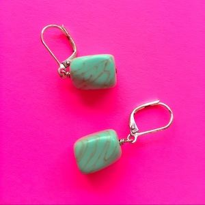 Jade Sterling Silver Drop Earrings Super cute